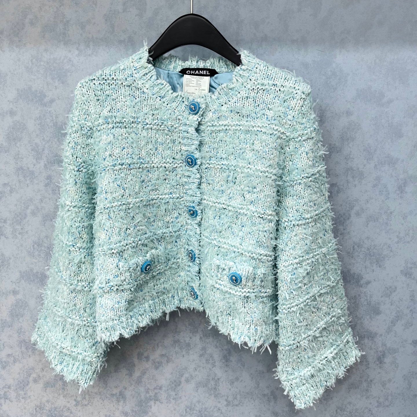 CC 2025 Jacket Light Blue Tweed Wool 325870