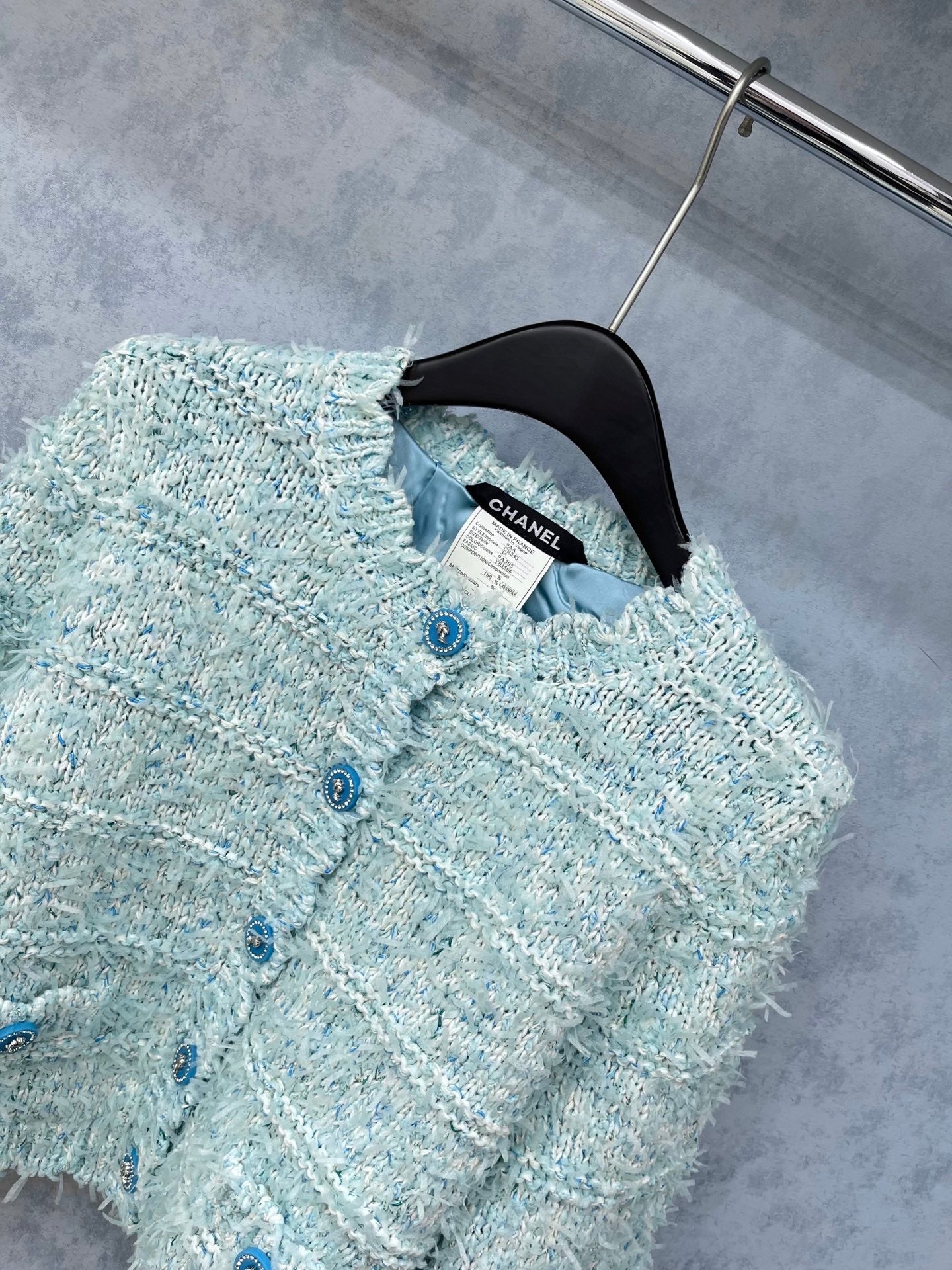 CC 2025 Jacket Light Blue Tweed Wool 325870