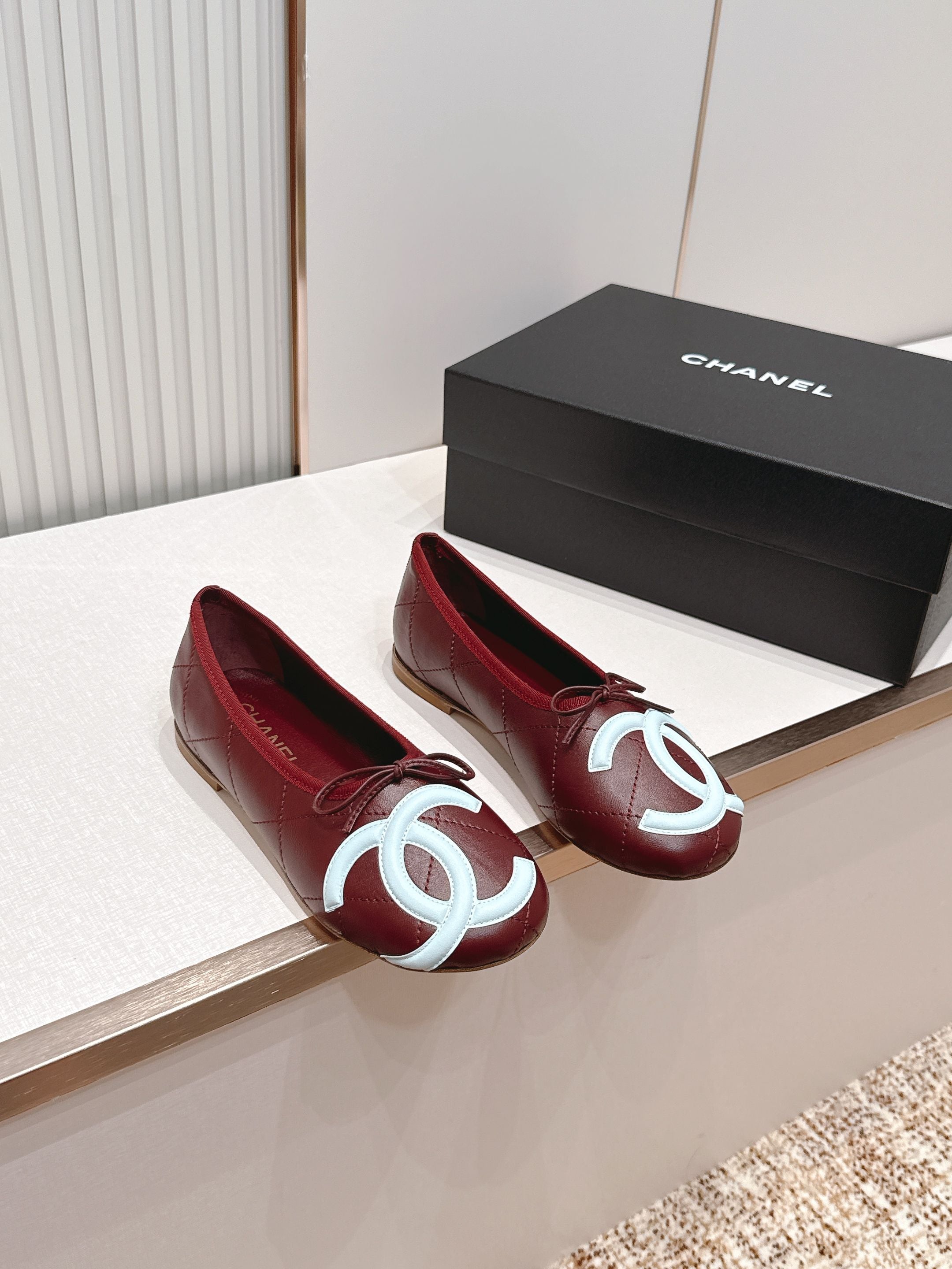CC 2026 Cambon Ballet Flat Quilted Calfskin
