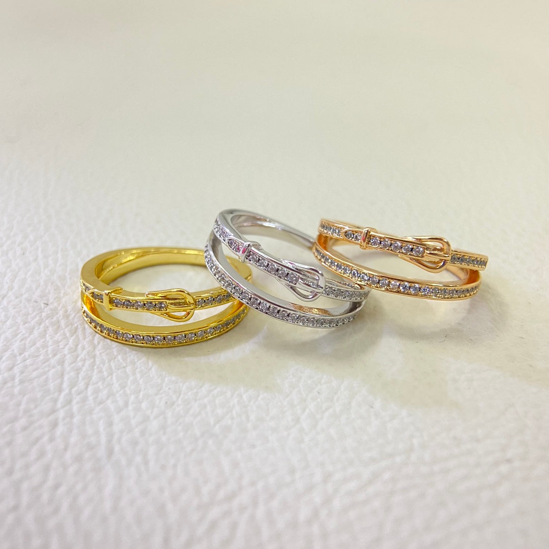 HM Buckle Diamond 2 Ring