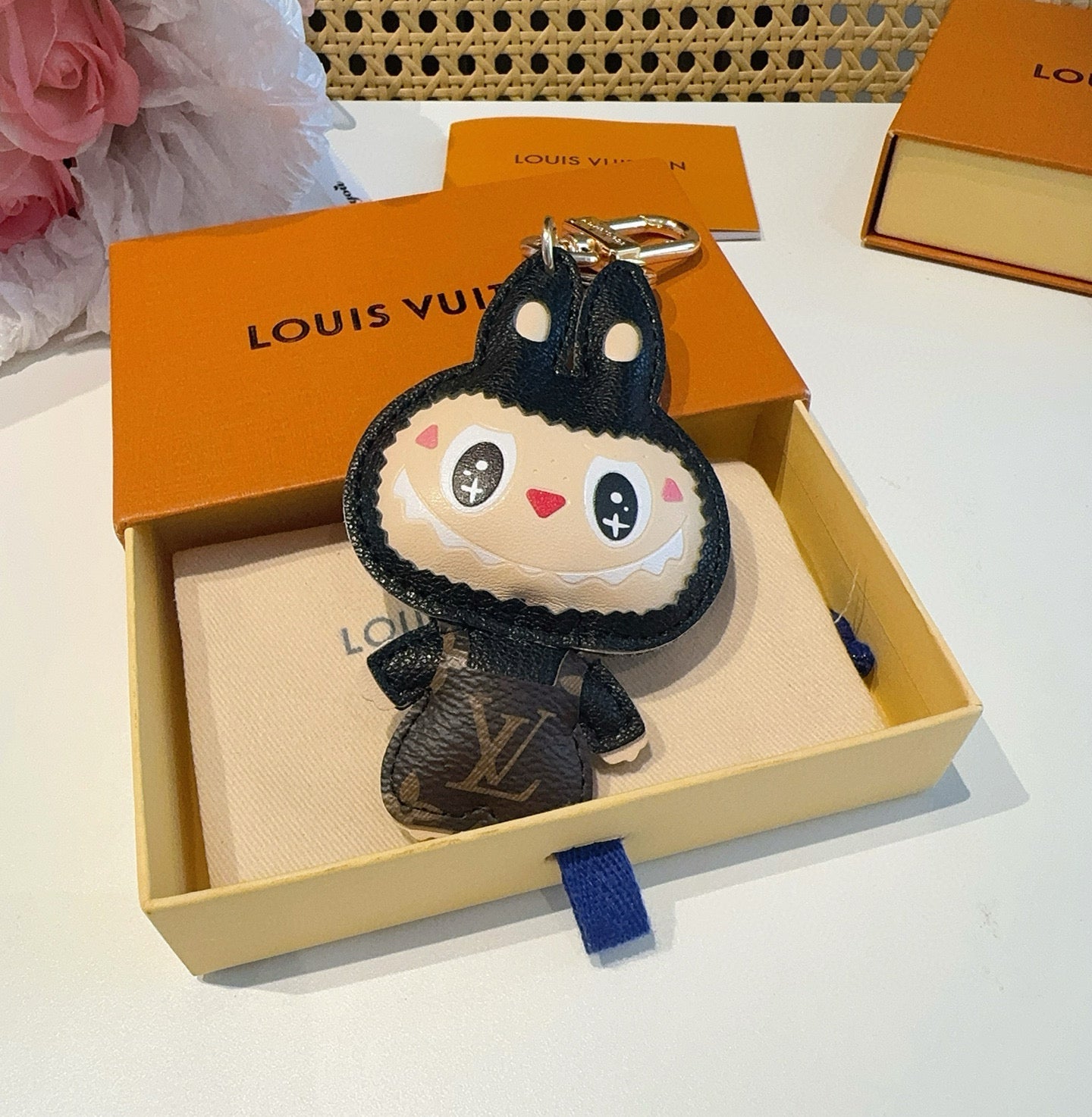 LV Black Labubu Charm
