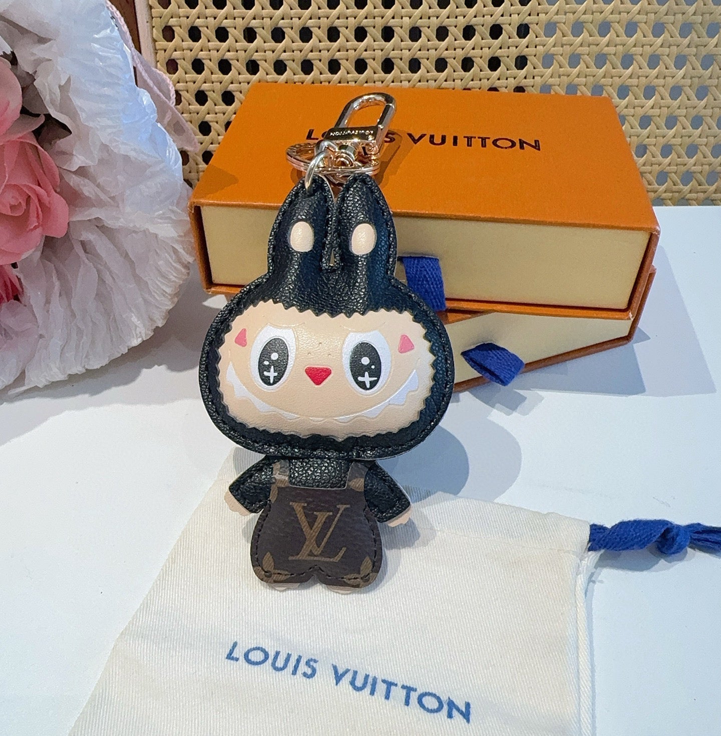 LV Black Labubu Charm