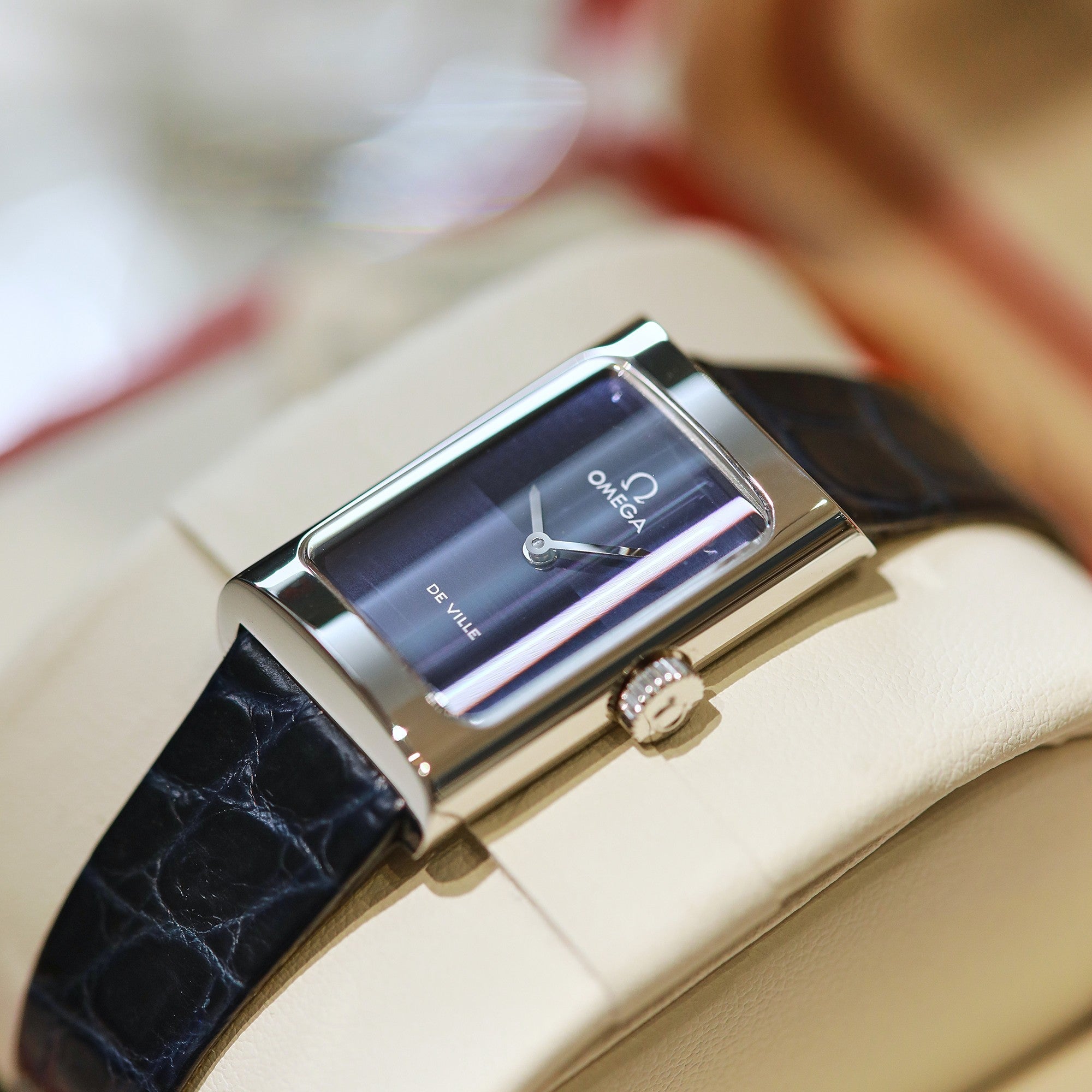 Omega De Ville 26.12mm Silver Blue Dial