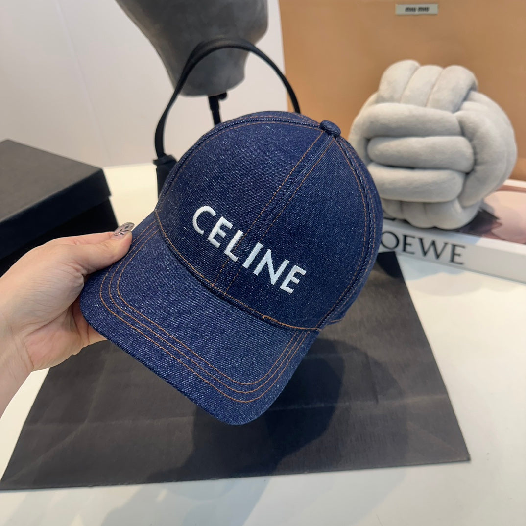 Celin Cap Blue Denim Fabric 210428