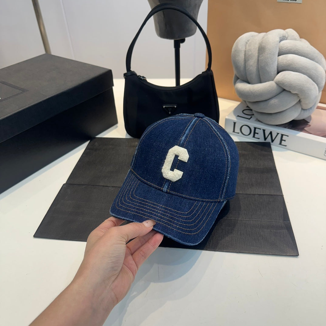 Celin Cap Blue Denim Fabric 210417