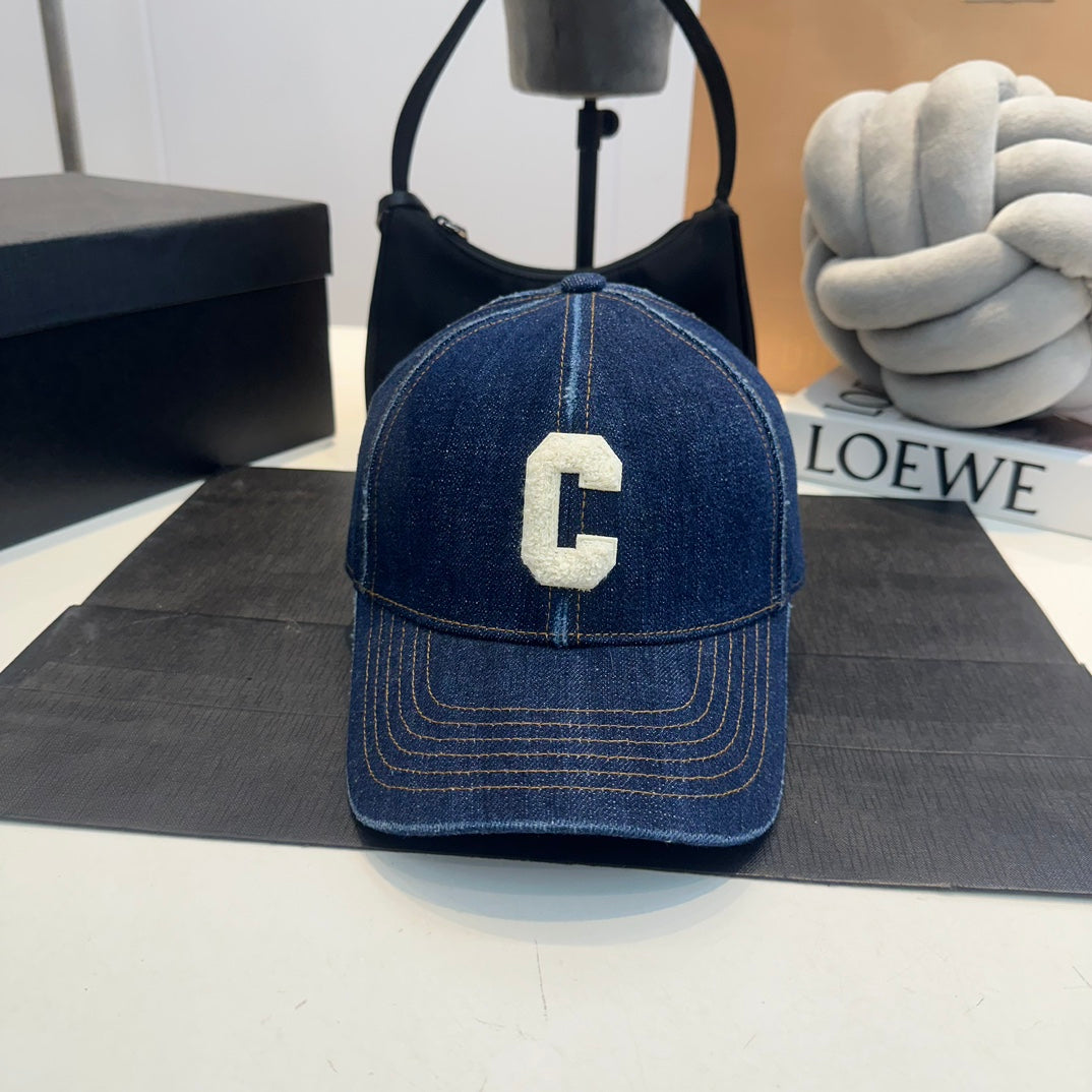 Celin Cap Blue Denim Fabric 210417