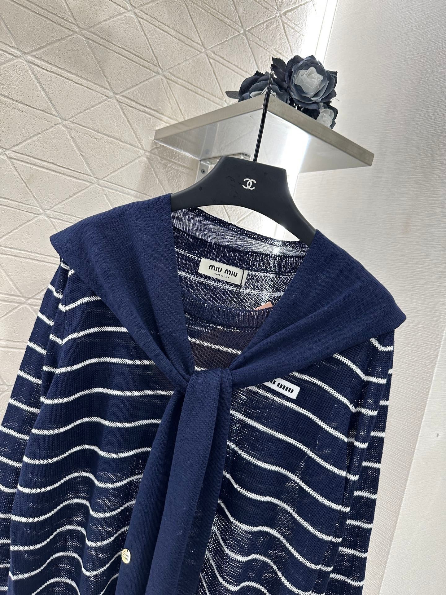 Miu Miu 25 Striped Knit Sweater Scarf 288654