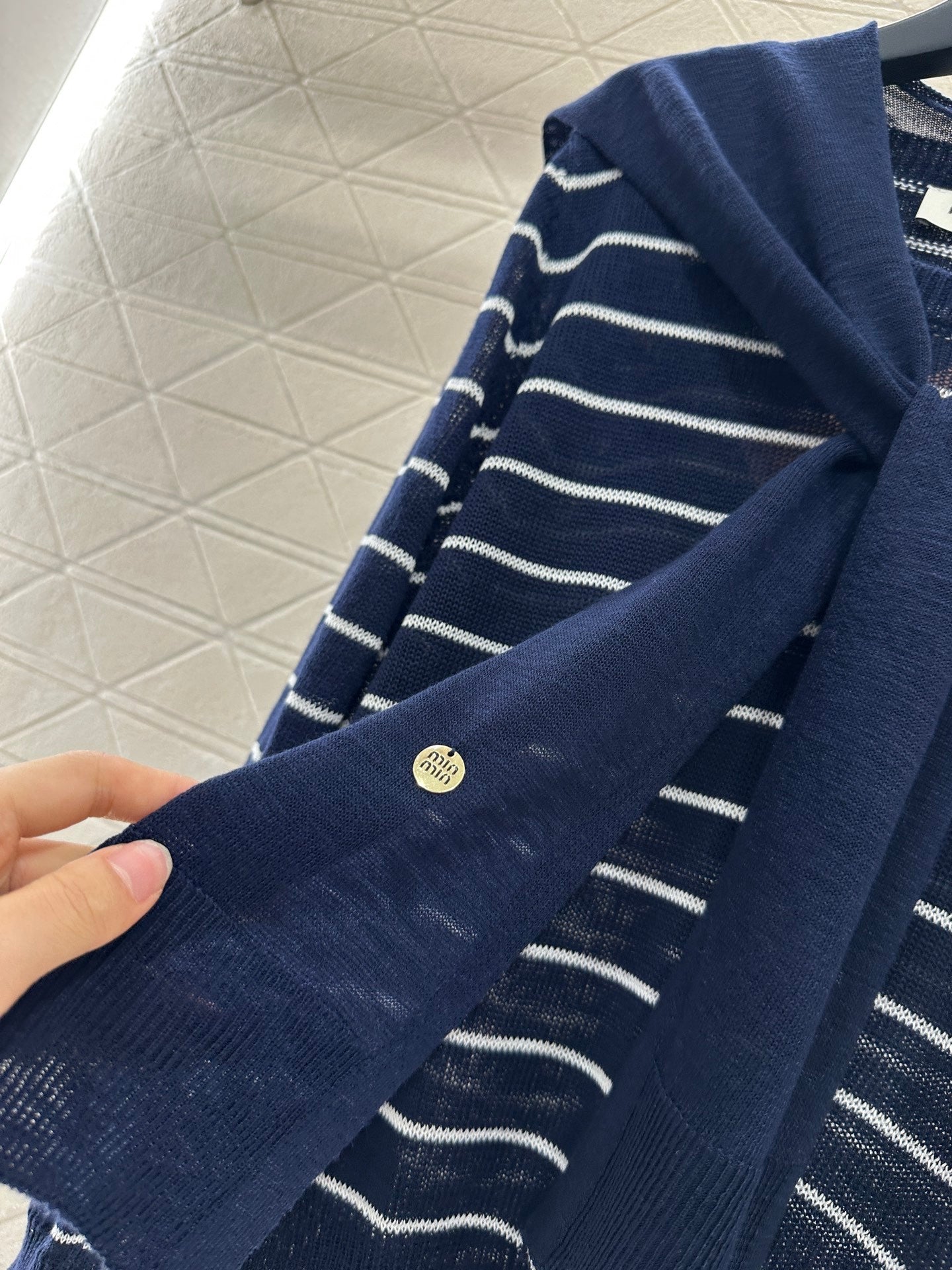 Miu Miu 25 Striped Knit Sweater Scarf 288654