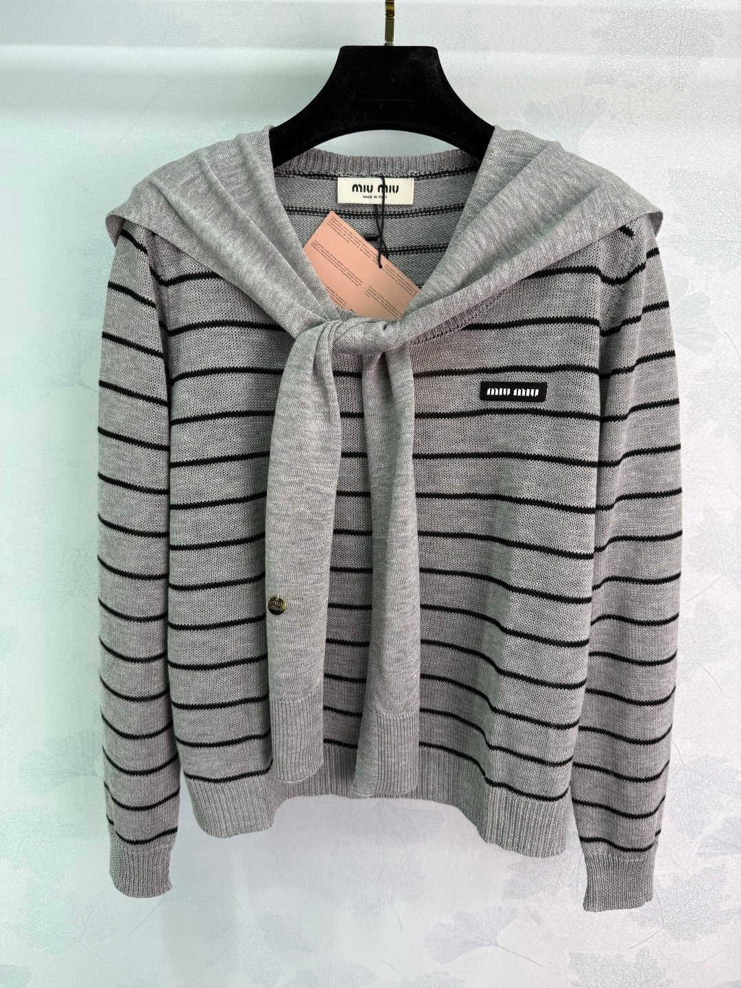 Miu Miu 25 Striped Knit Sweater Scarf 288654