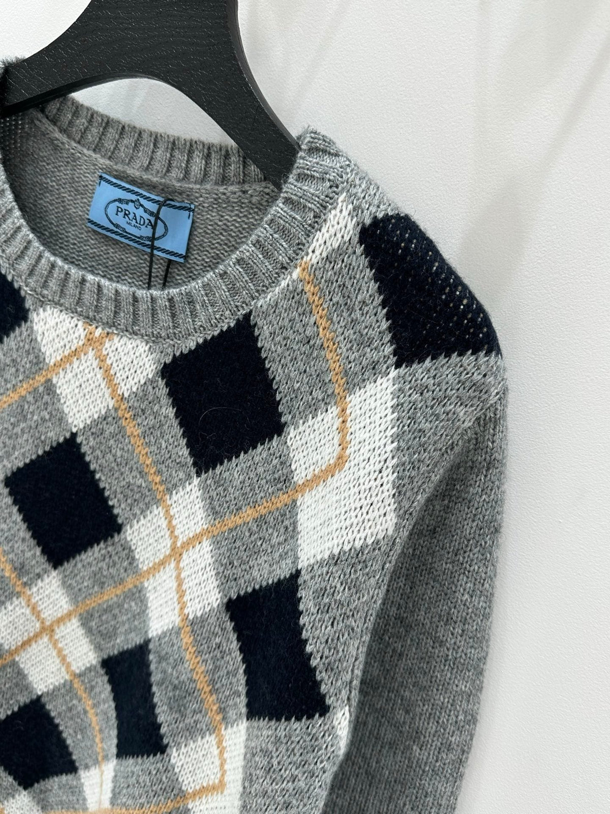 Prada 25 Crop Top Sweater Multicolor Wool 293872