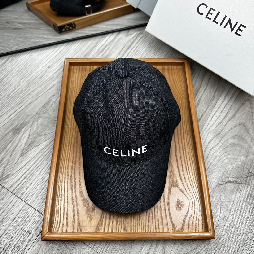 Celin Cap Black Denim Fabric 210356