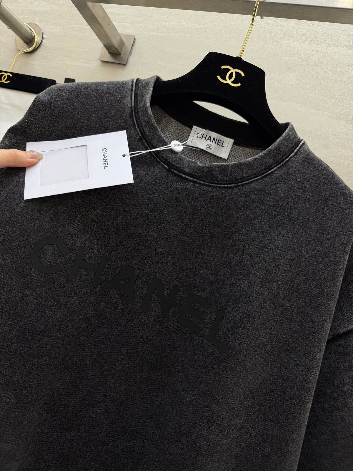 Chanel 2026 Washed T-Shirt Black Cotton 358608