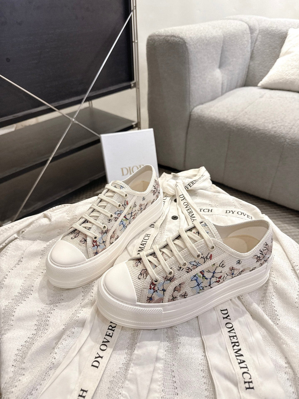 Dior 2026 Embroidered Platform Sneaker Canvas 932124