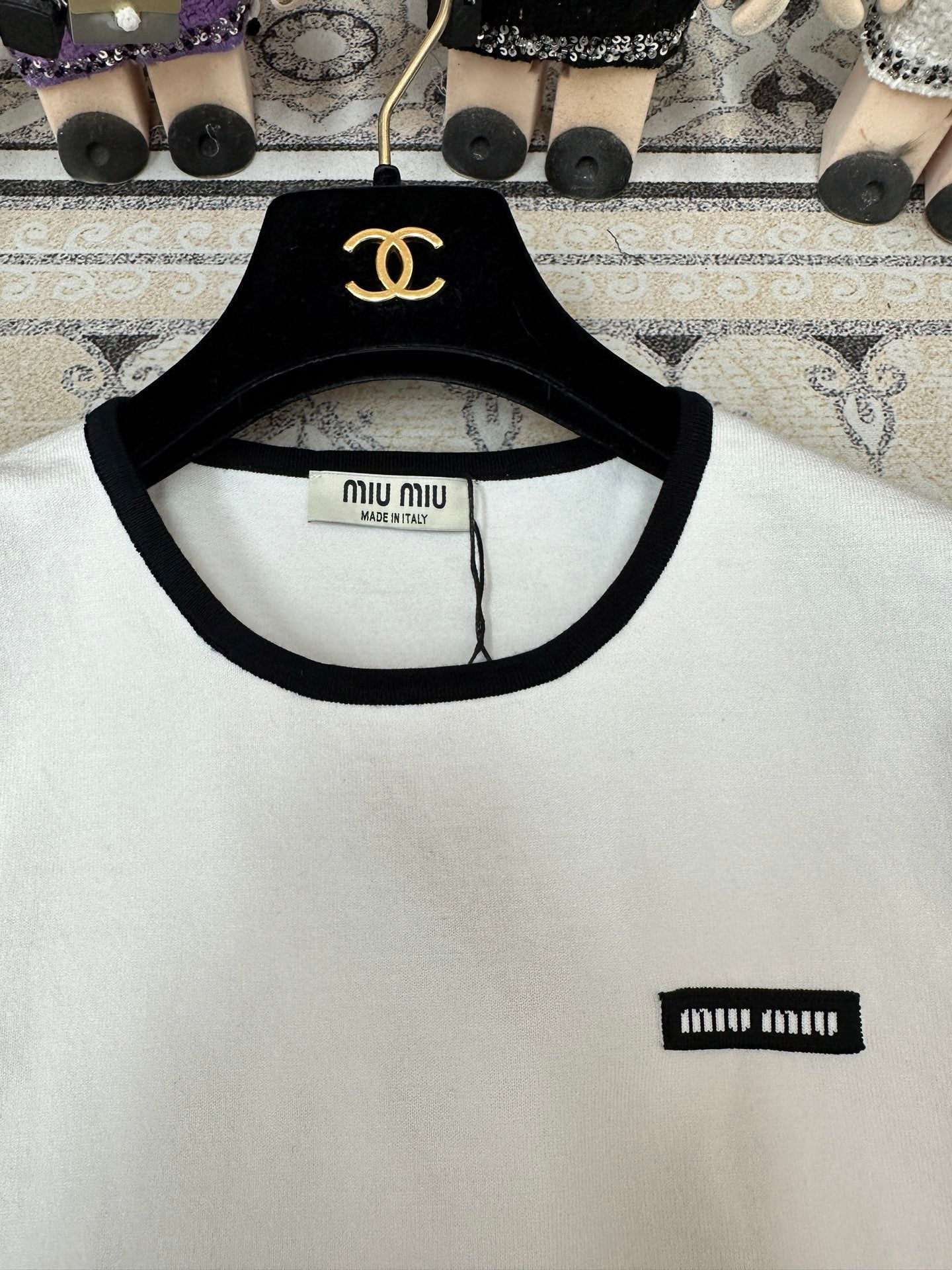 Miu T-Shirt White Wool 232745