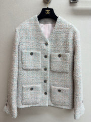 CC Tweed Jacket Blue Pink Polyamide 251913