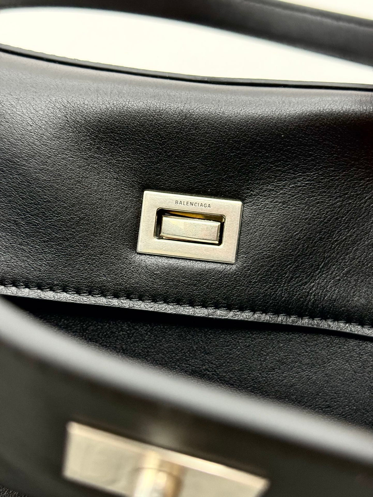 Balenciaga Small Rodeo Bag 29 Black Calfskin Sliver Hardware