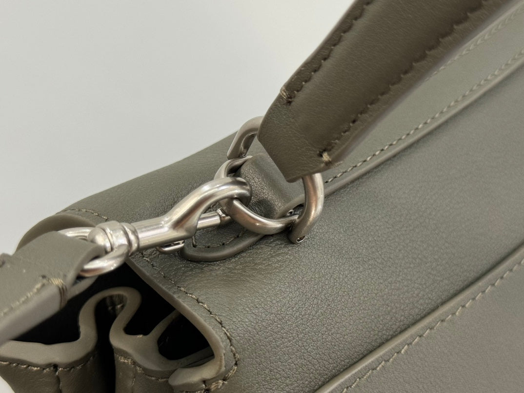 Balenciaga Medium Rodeo Bag 35 Olive Green Caflskin Sliver Hardware