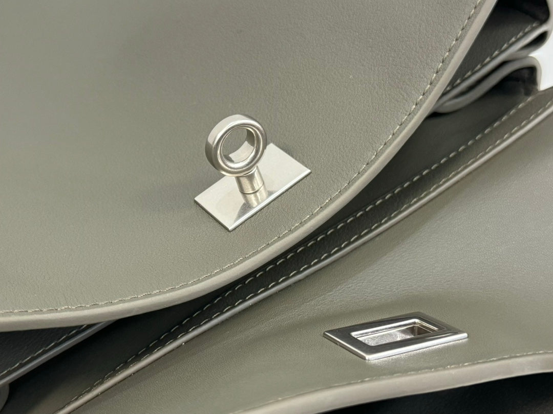 Balenciaga Medium Rodeo Bag 35 Olive Green Caflskin Sliver Hardware