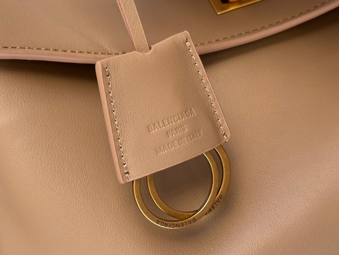 Balenciaga 2025 Rodeo Bag 40cm Milk Tea Smooth Calfskin