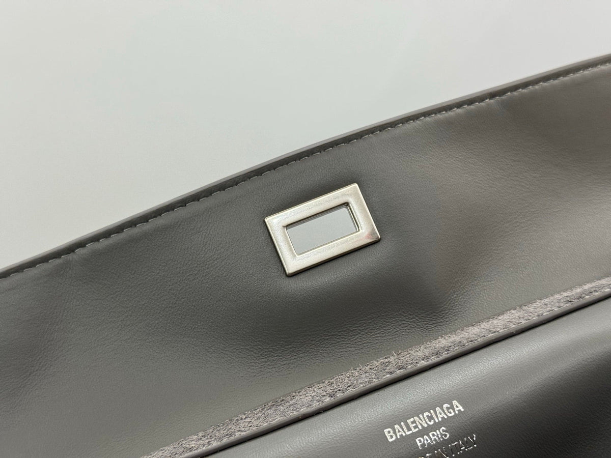 Balenciaga Small Bag 29 Gray Suede Sliver Hardware
