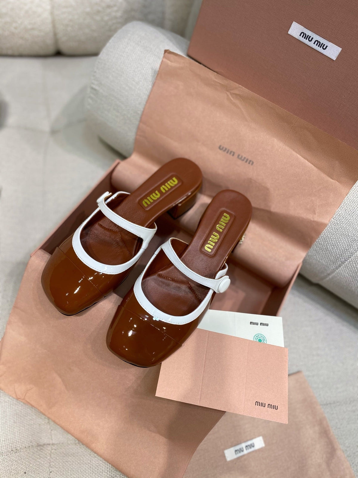 Miu Miu 2026 Cross-Strap Mule 40mm Patent Leather 155470