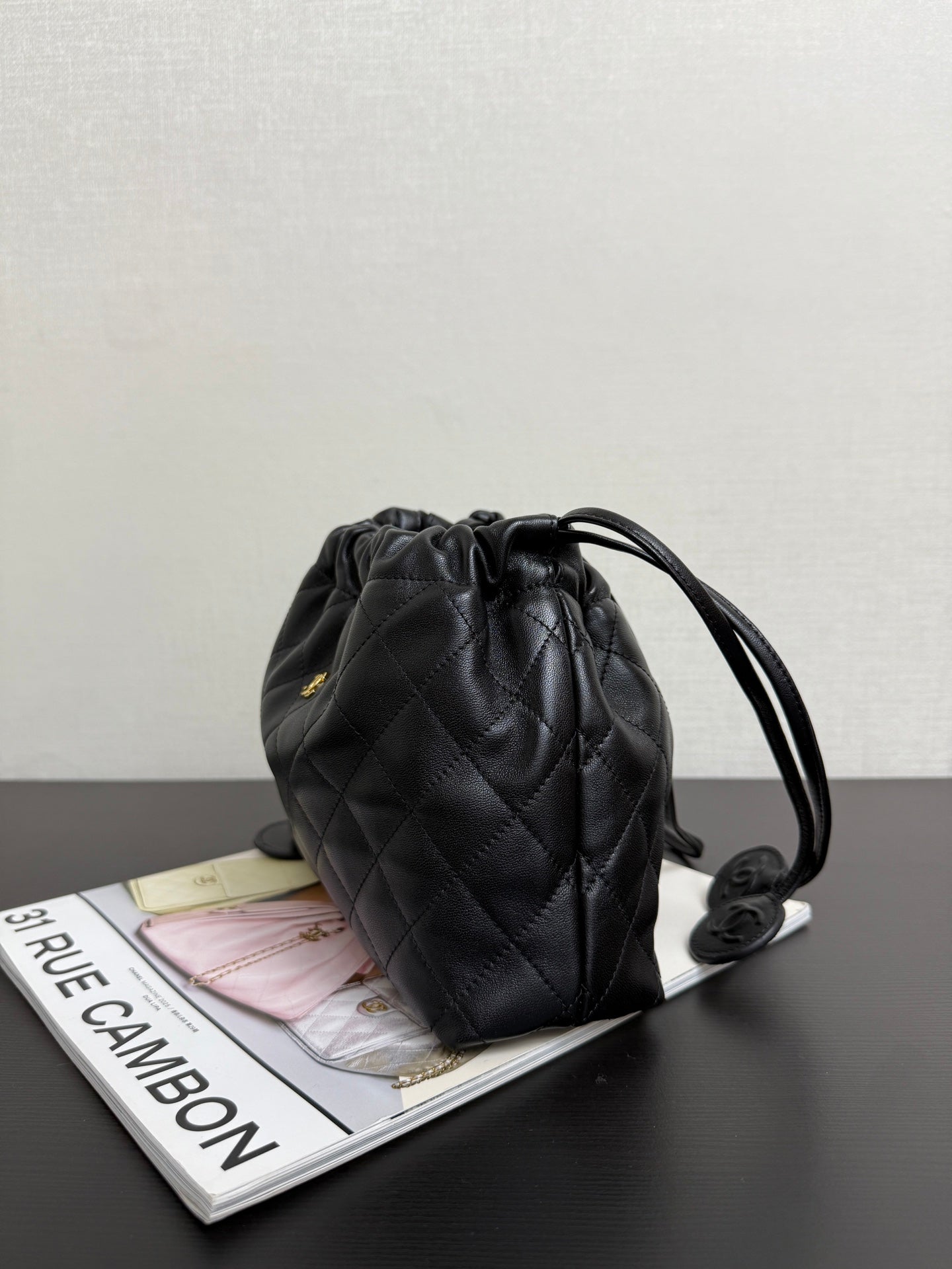 Chanel 2026 Lucky Bag 22cm Black Sheepskin