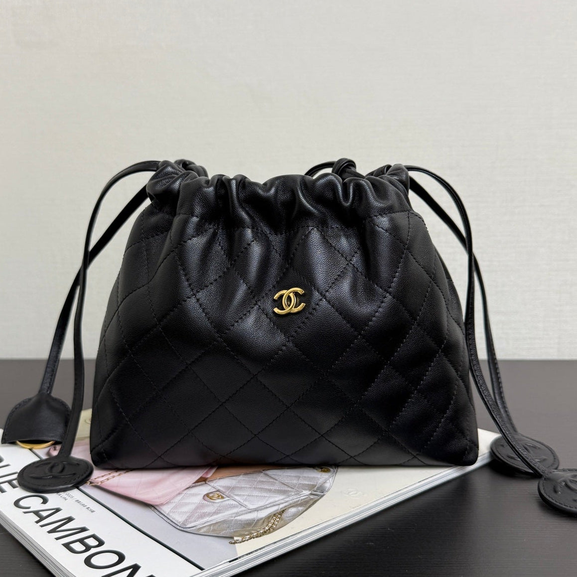 Chanel 2026 Lucky Bag 22cm Black Sheepskin