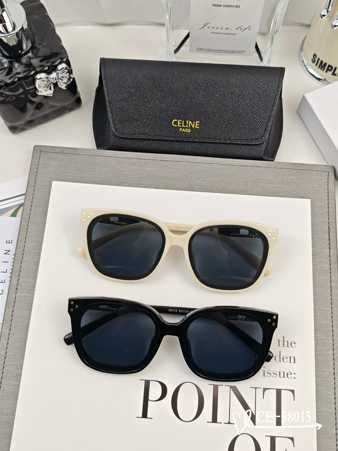 TRIOMPHE SQUARE SUNGLASS 58015 IN ACETATE