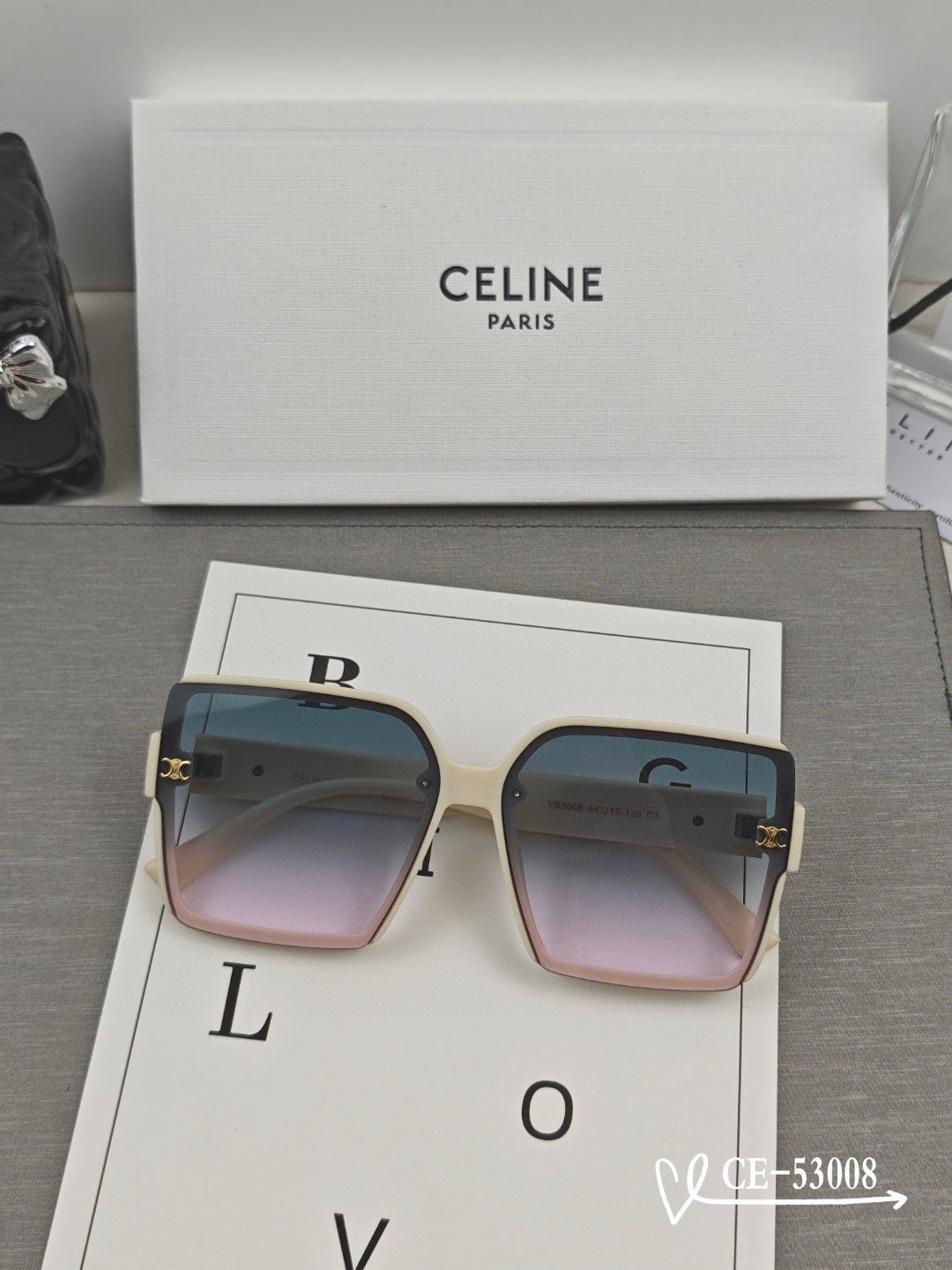 TRIOMPHE SQUARE SUNGLASSES 53008 IN ACETATE