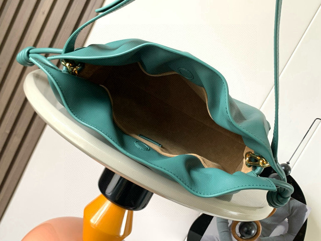 Loewe 2025 Flamenco Lucky Bag Forest Green Nappa Calfskin