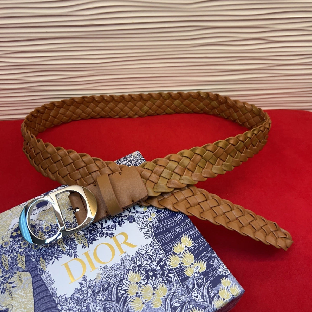 Dior 2026 Braided Belt 35mm Lambskin