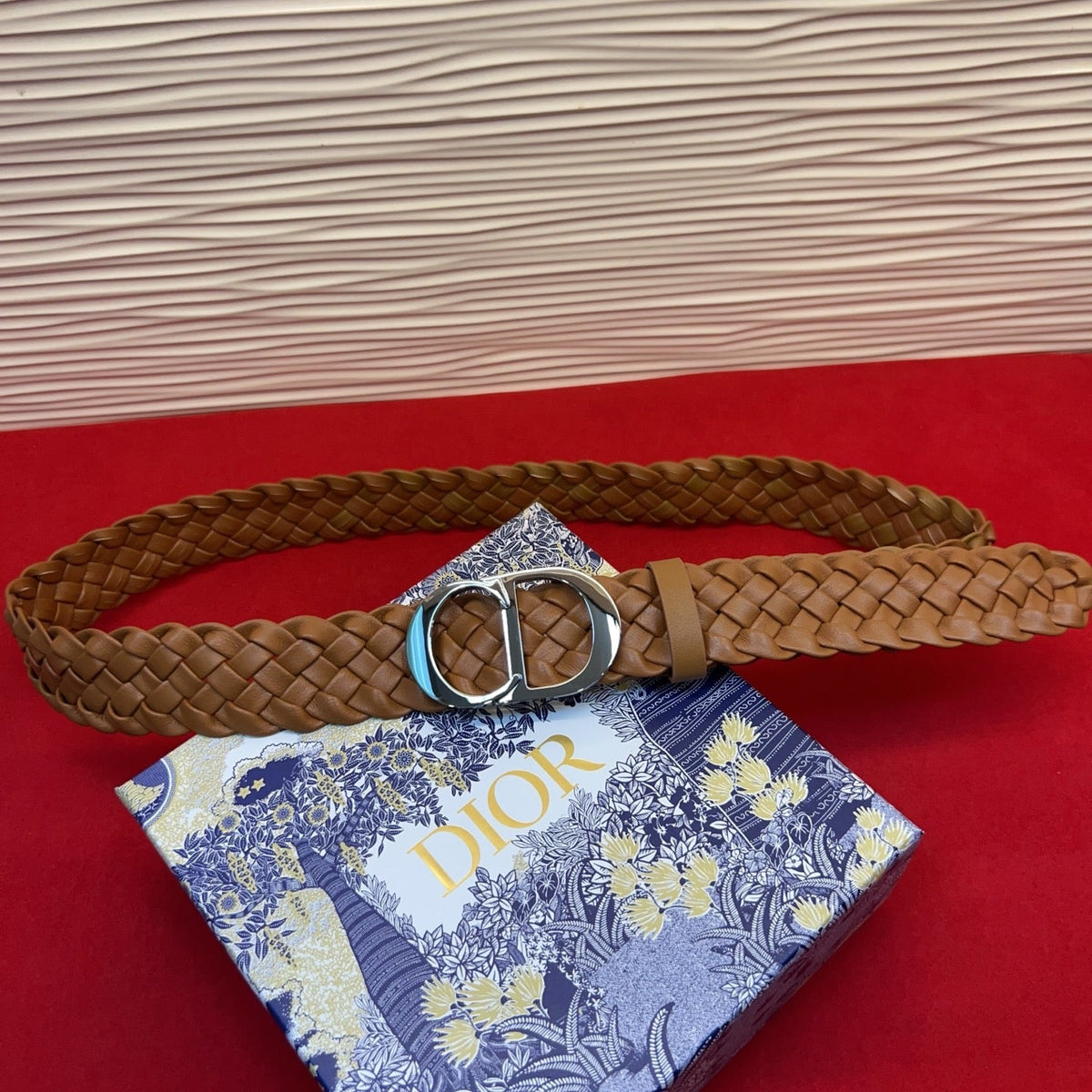 Dior 2026 Braided Belt 35mm Lambskin