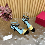 VT 25 Feuillage En Feuille Sandals Black Gold Cowhide 331925