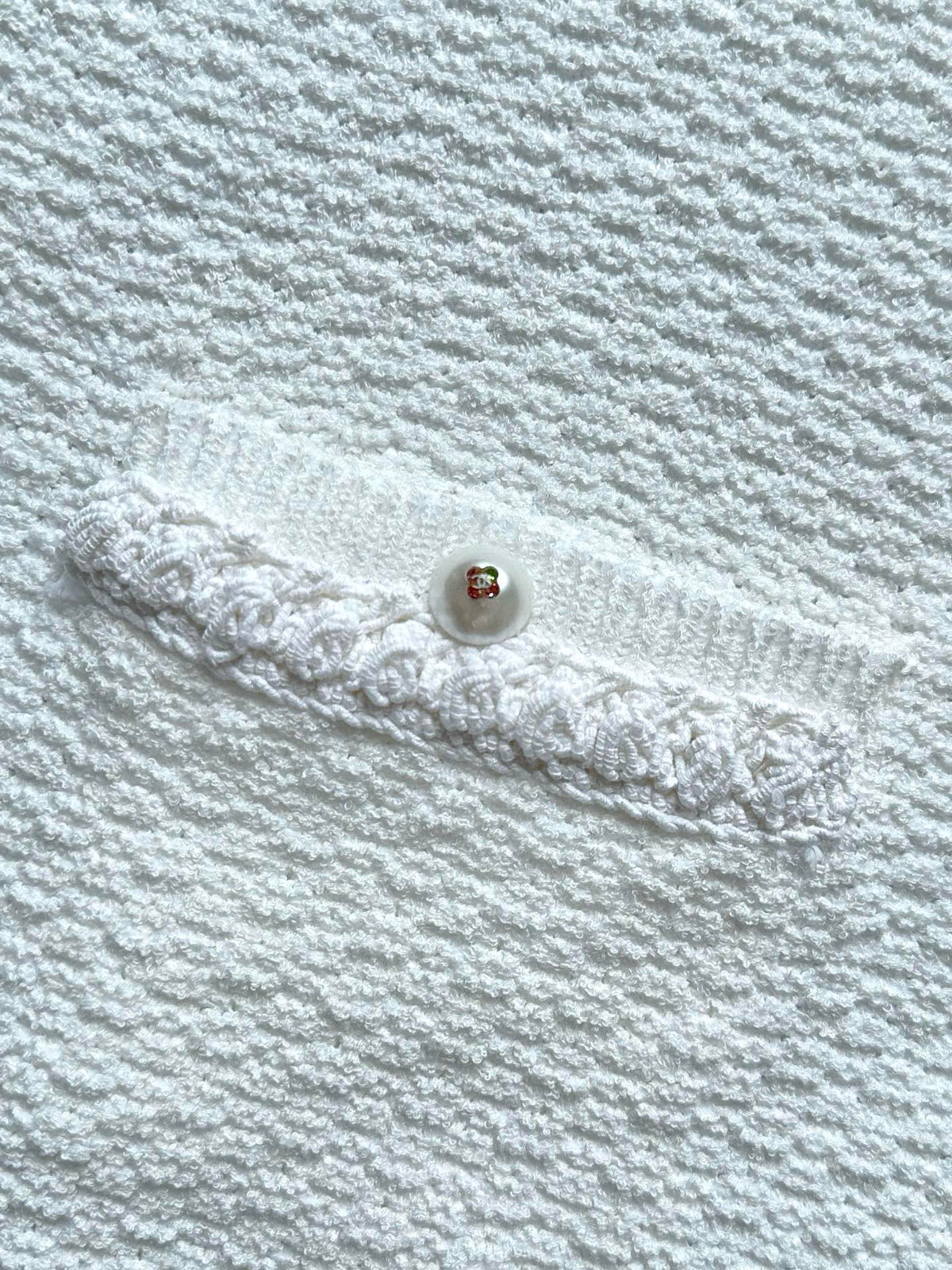 CC 25 Pearl Mesh Top White Wool 237299