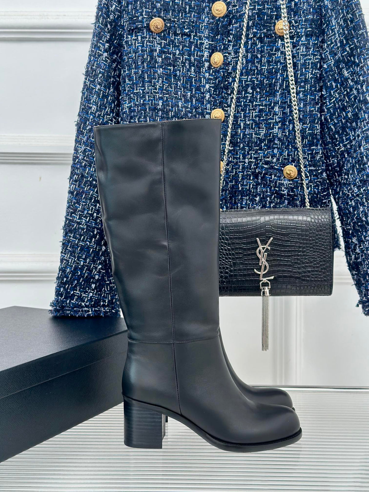 Alaila High Boots In Black Cowhdie 894440