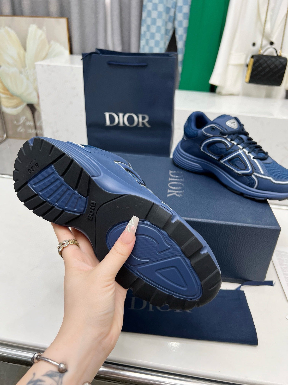 CD B30 SNEAKER AZURE MESH FABRIC