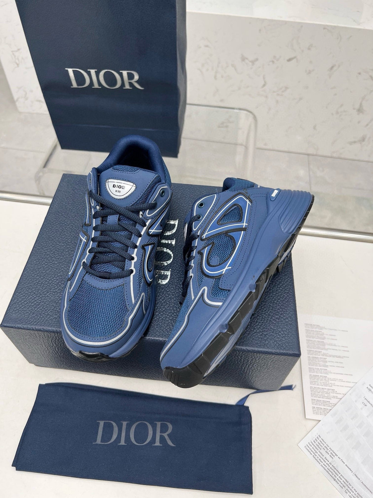 CD B30 SNEAKER AZURE MESH FABRIC