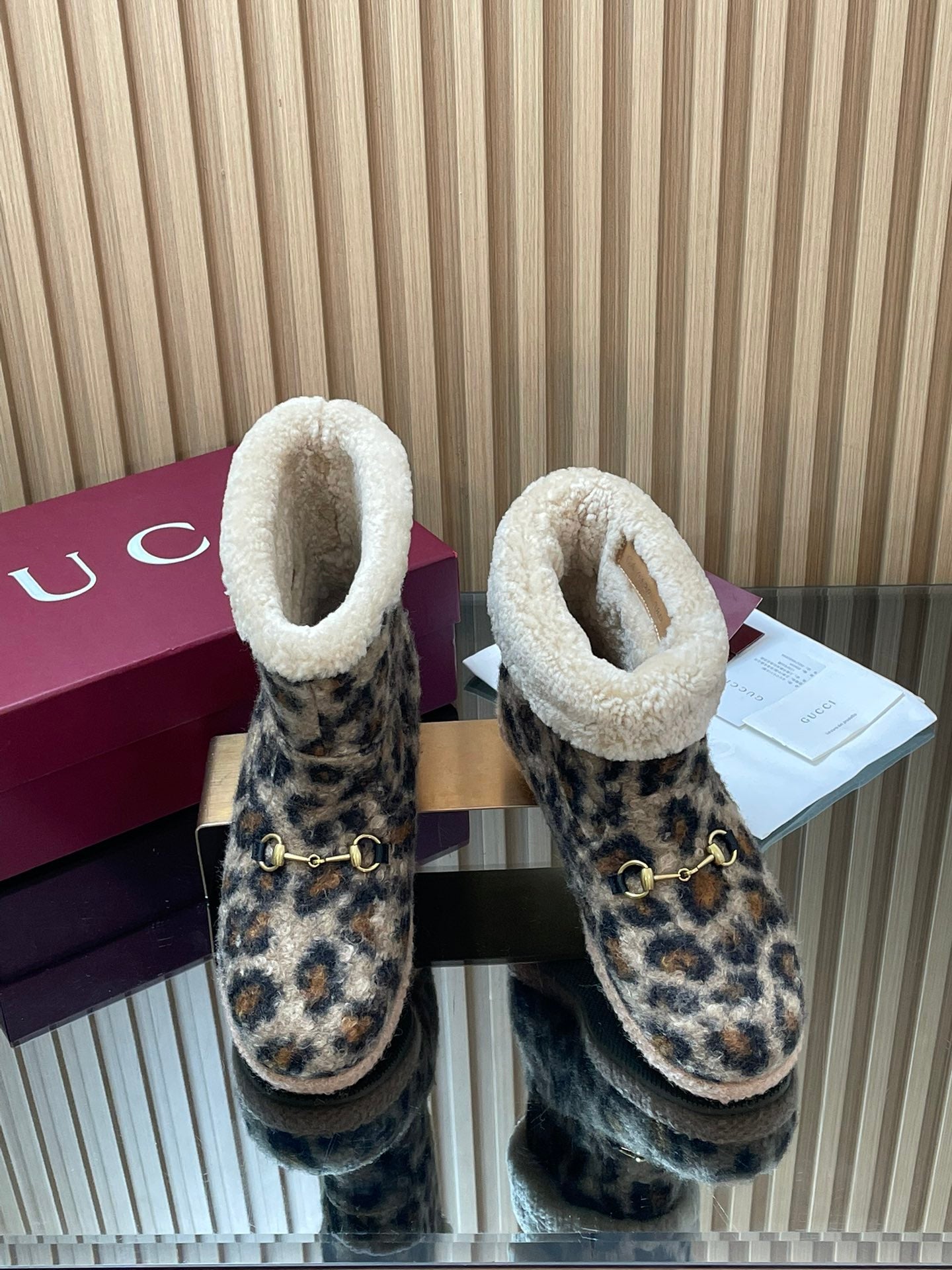 Gucci 2025 Boot Leopard Wool 562867