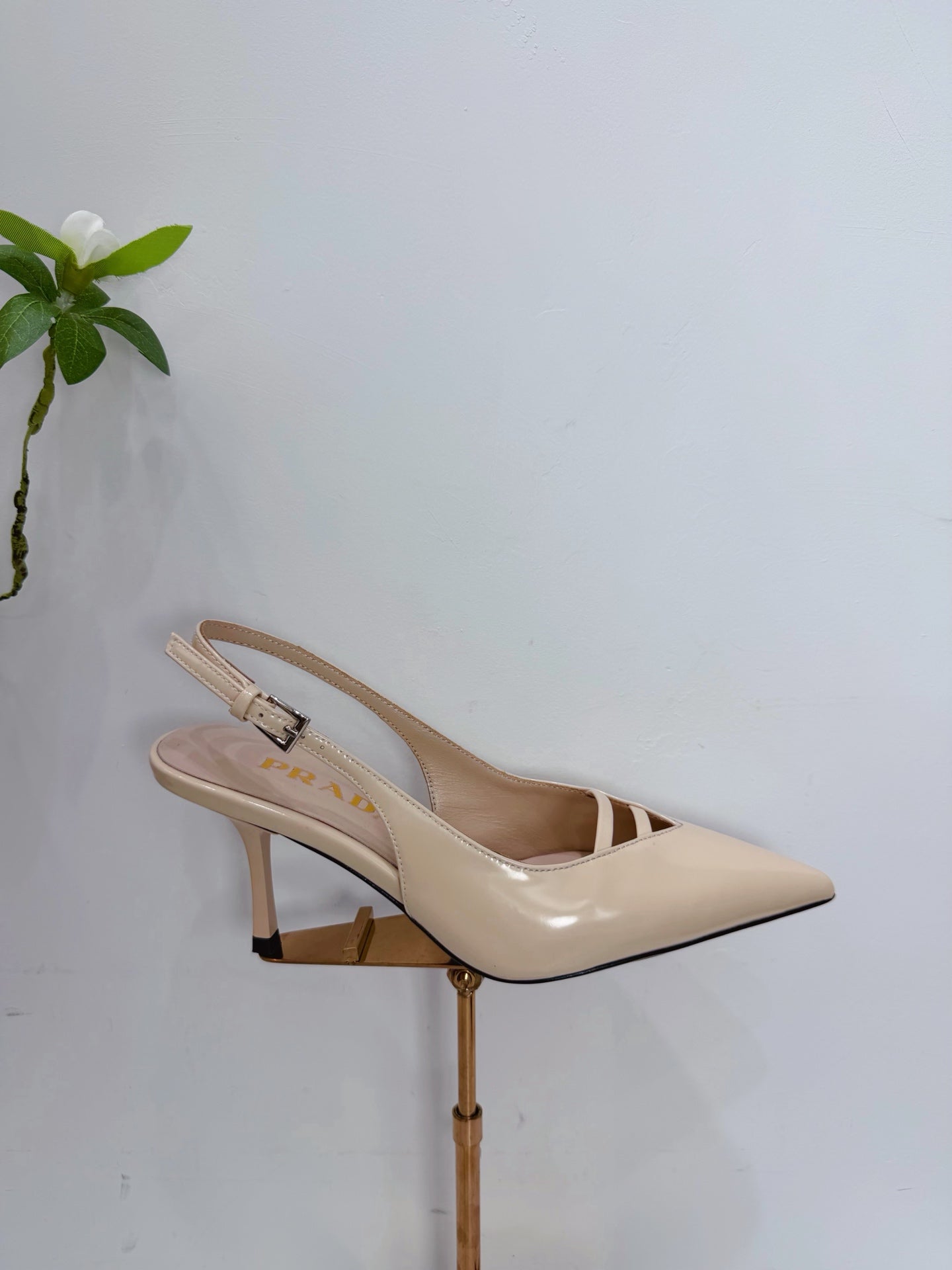 PRA 26SS Slingback 75 Beige Patent Leather 592340