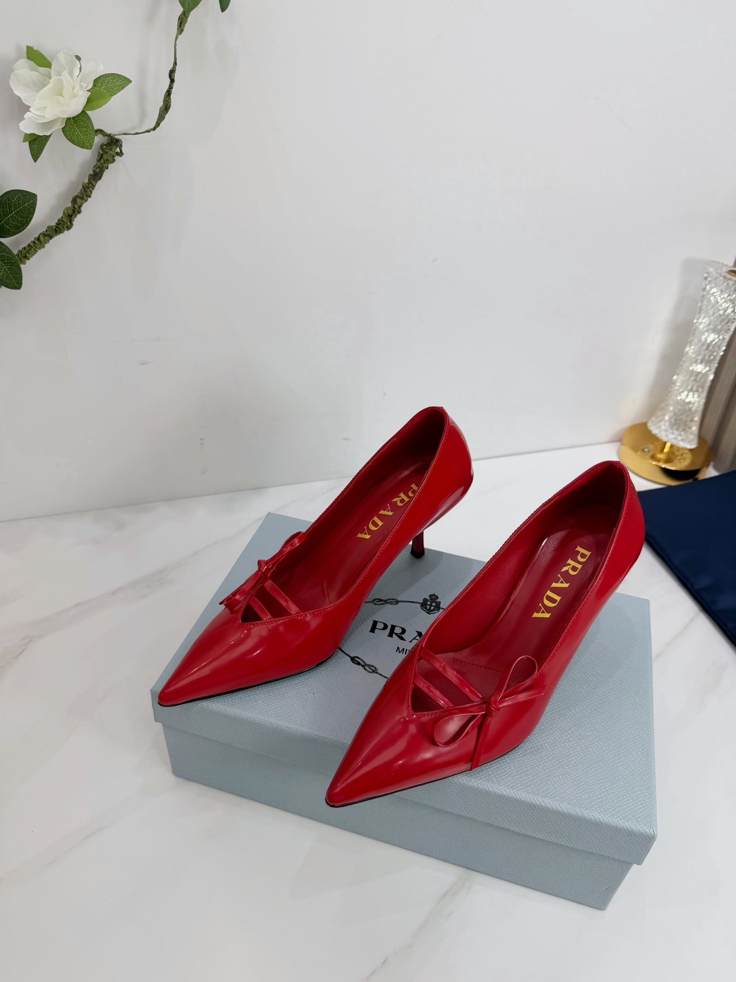 PRA 26SS High Heels Pumps 75 Red Patent Leather 592354