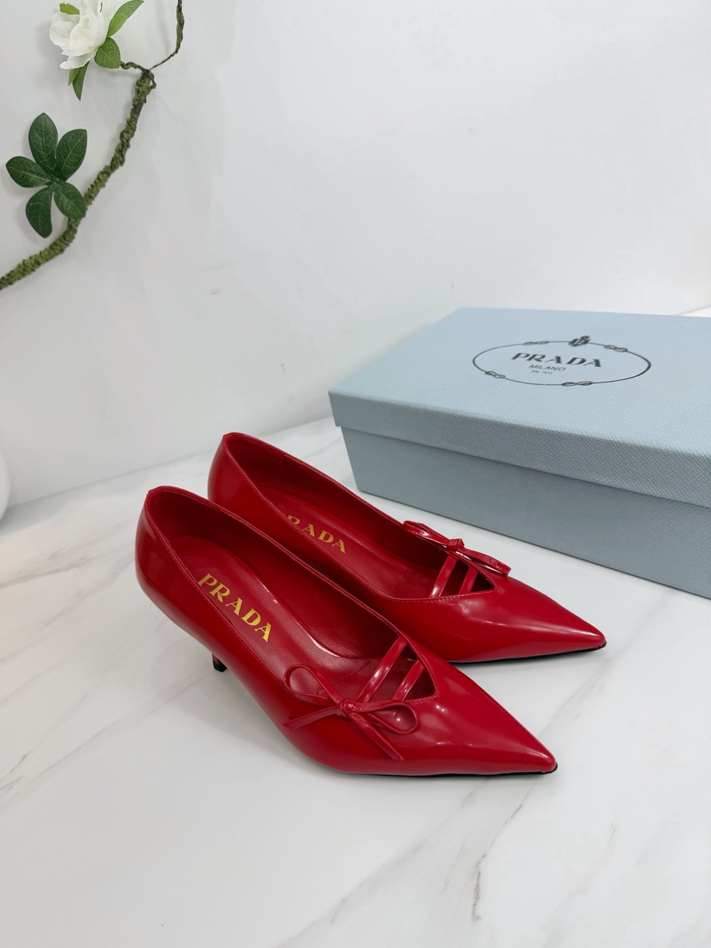 PRA 26SS High Heels Pumps 75 Red Patent Leather 592354