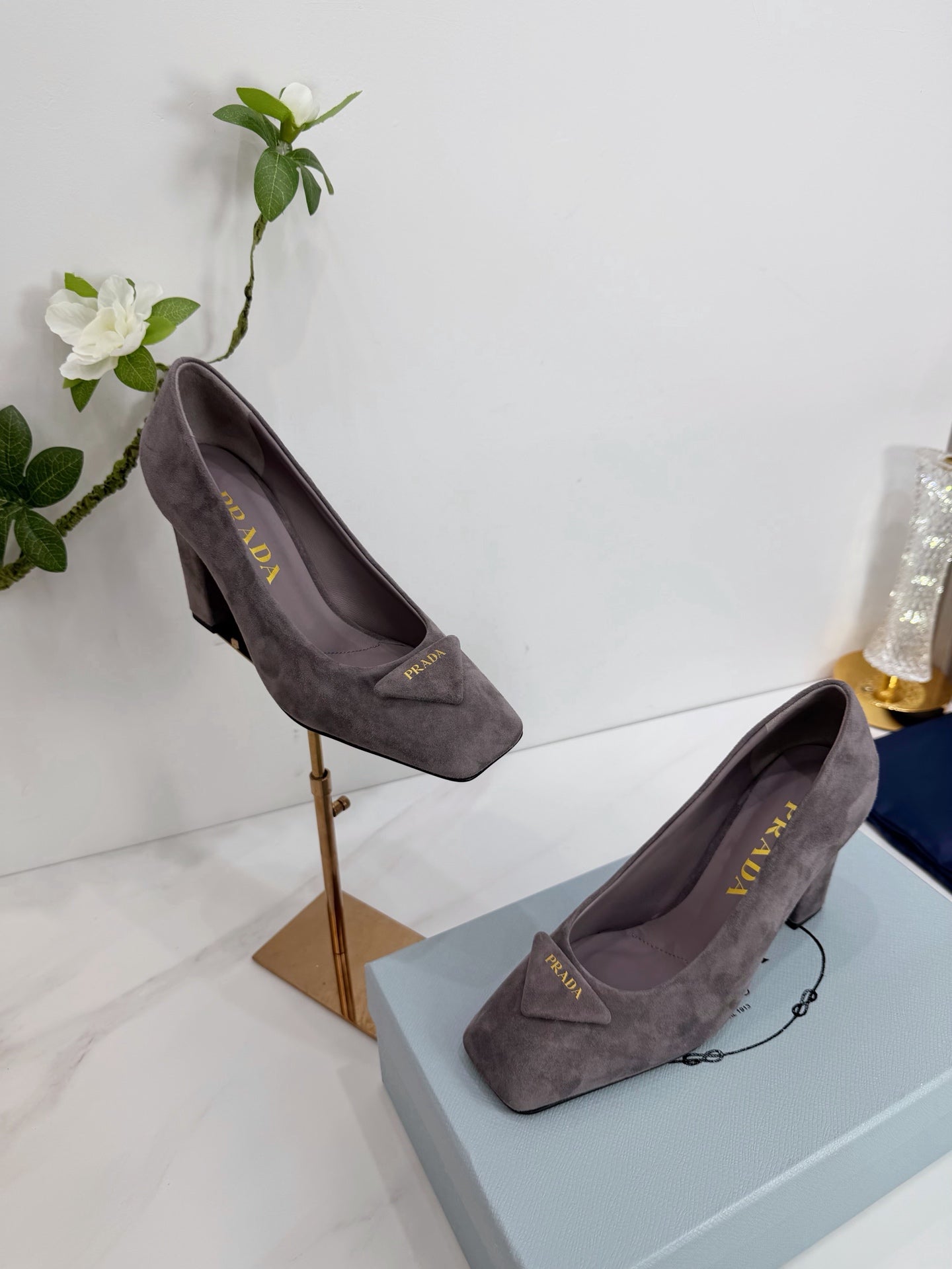 PRA 26SS High Heel Pump 85 Gray Suede 592368