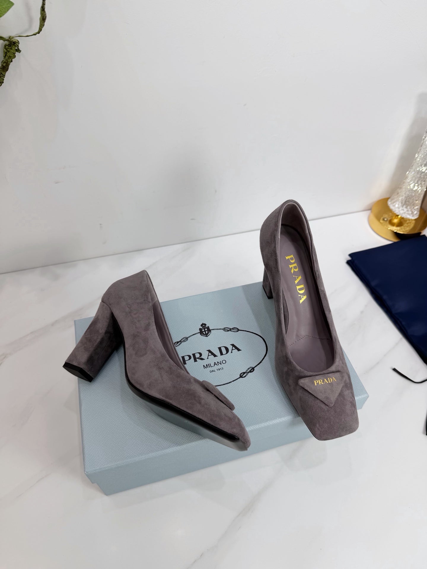 PRA 26SS High Heel Pump 85 Gray Suede 592368