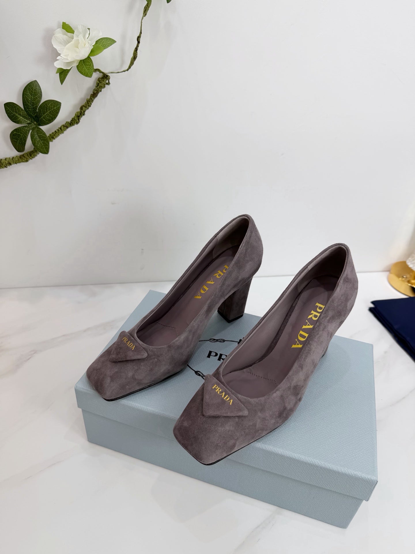 PRA 26SS High Heel Pump 85 Gray Suede 592368