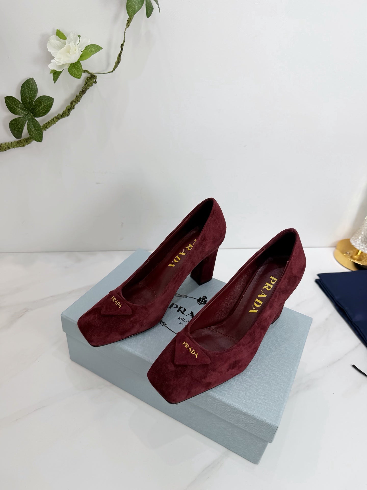PRA 26SS High Heel Pump 85 Burgundy Suede 592370