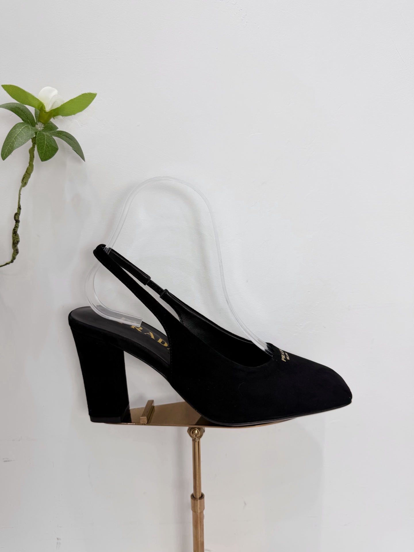 PRA 26SS Slingback 85 Black Suede 592363