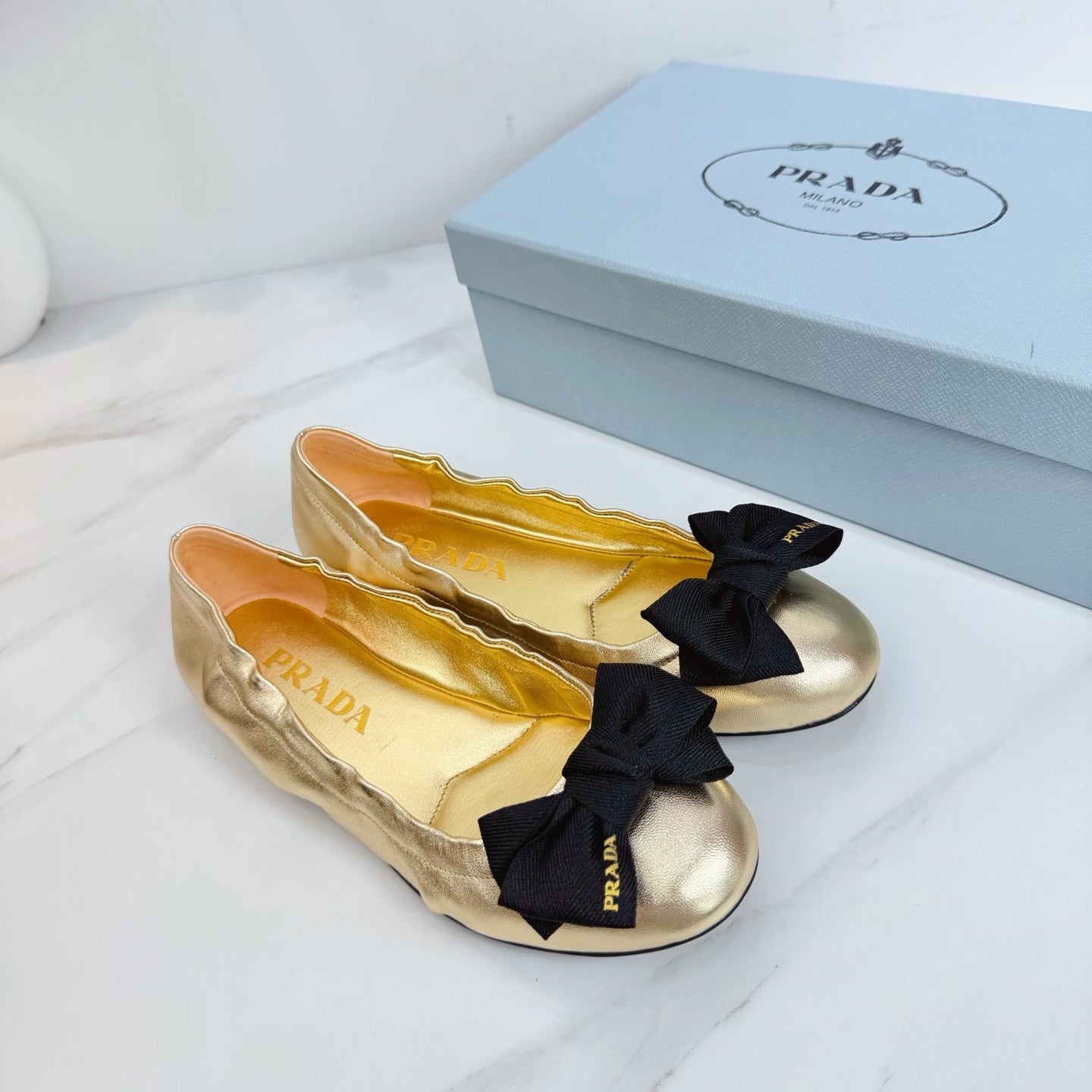 PRA 26SS Ballet Flat Gold Metallic Sheepskin 592393