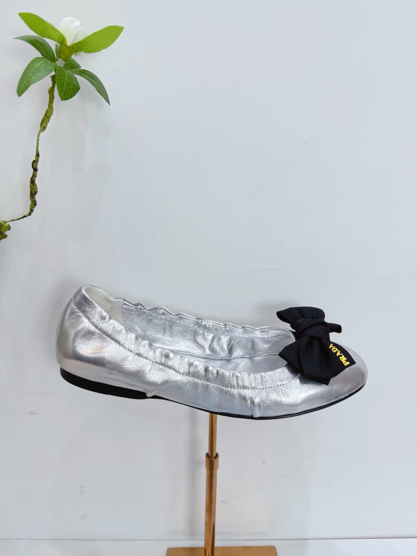 PRA 26SS Ballet Flat Sliver Metallic Sheepskin 592394