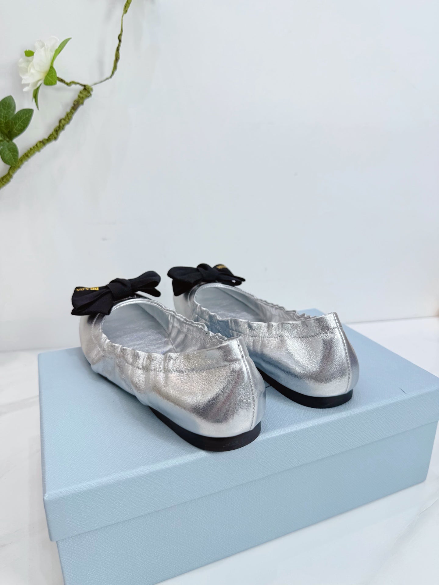 PRA 26SS Ballet Flat Sliver Metallic Sheepskin 592394