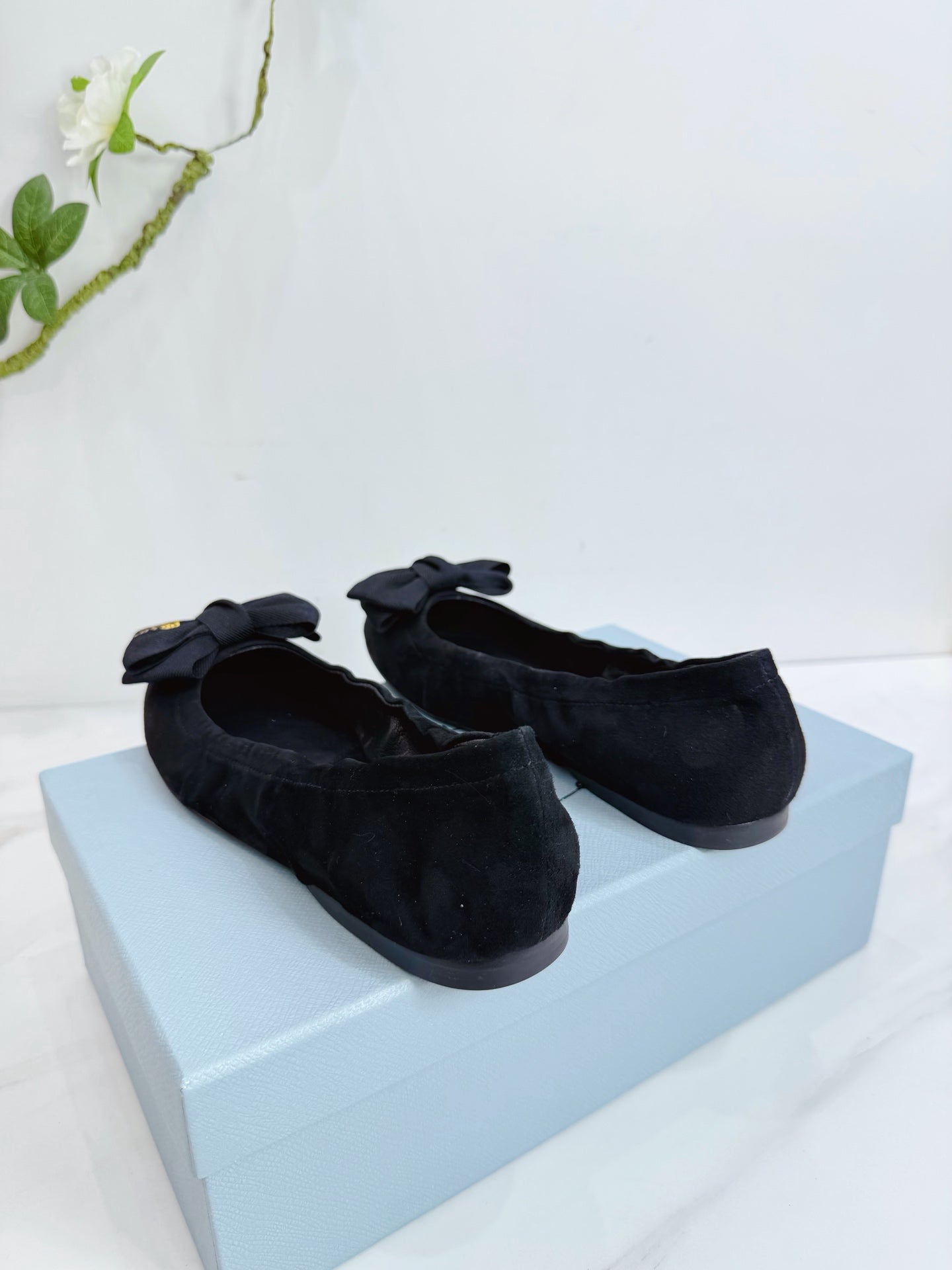 PRA 26SS Ballet Flat Black Suede 592395